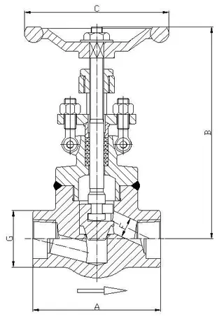 150LB-800 LB Globe Valve, Welded Bonnet Full & Standard Port