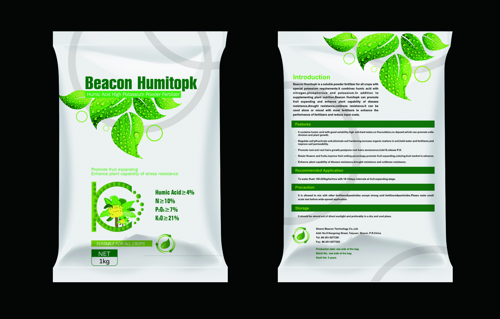 Humitopk Humic Acid High Potassium Powder Fertilizer
