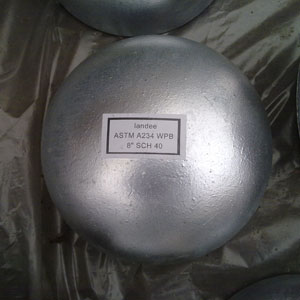 Galvanized, Seamless End Caps, DN200, ASTM A234 WPB, ANSI B16.9