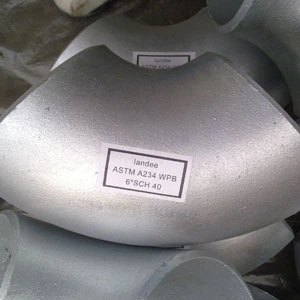ASME/ANSI B16.9 90D Elbow, ASTM A234 WPB, DN150, SCH 40, Galvanized