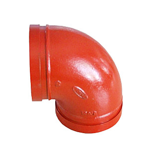 STM A536, Gr.65, 45, 12 Ductile Iron 90 Degree Grooved Elbow, DN80