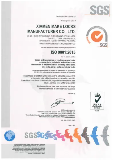 ISO 9001:2015 Certificate