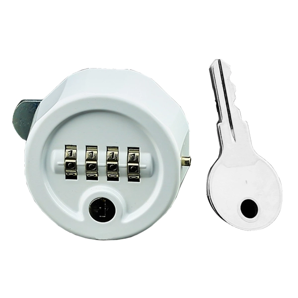 Zinc Alloy Digit Combination Lock, Dual Mechanism, Satin Chrome