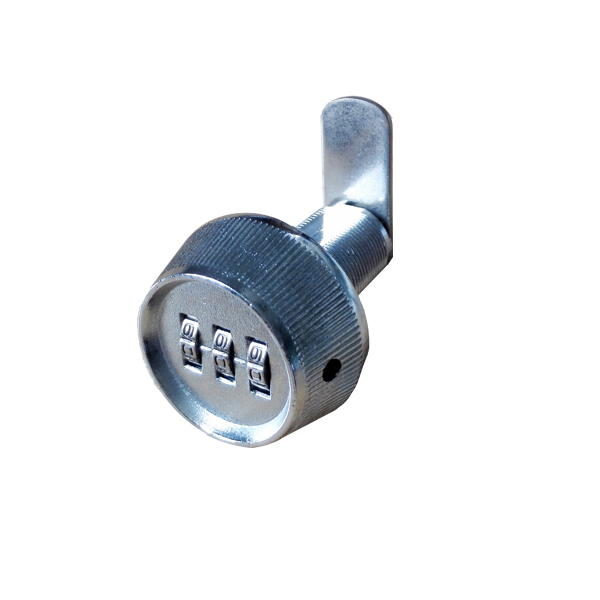 Zinc Alloy Digit Combination Lock, Bright Chrome, Override Key