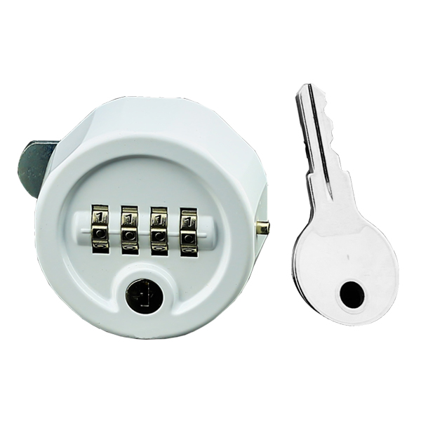 Zinc Alloy Digit Combination Lock, Dual Mechanism, Satin Chrome