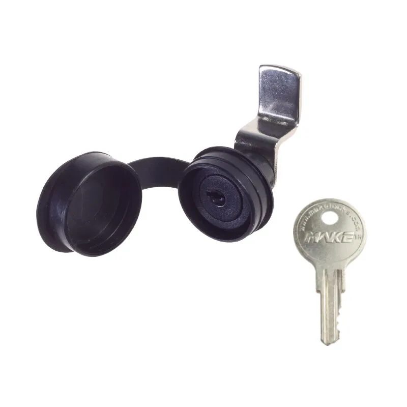 Small Plastic Push-In Cam Lock, Nylon 6/6 Black, Combination 15