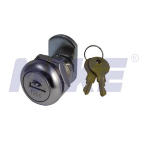 Zinc Alloy Cam Lock with Dust Shutter, Shiny Chrome, Nickel Plated