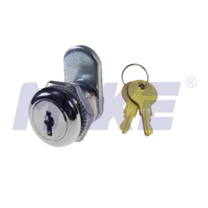 Zinc Alloy Small Wafer Key Cam Lock, Shiny Chrome, Nickel Plated