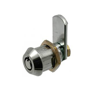 17.5mm Pin Tumbler Cam Lock, Zinc Alloy, Brass, Shiny Chrome