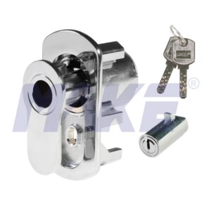 Brass Vending Machine Lock, L Pop-out Handle Operation, Nickel Plated