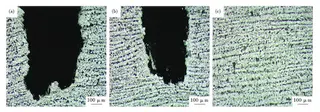 Metallographic structures of SA-106B steel specimens