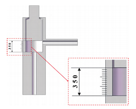 Simplified model of DN125 globe valve with fifteen equally divided points