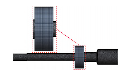 Valve stem mesh generation in the solid domain