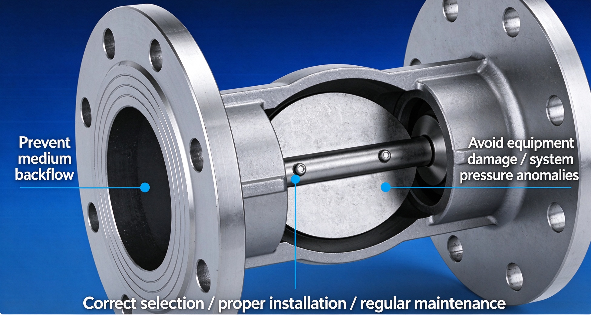 check valve installation