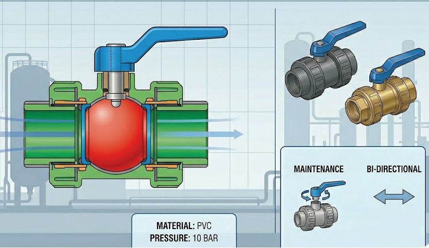 Double Union Ball Valve