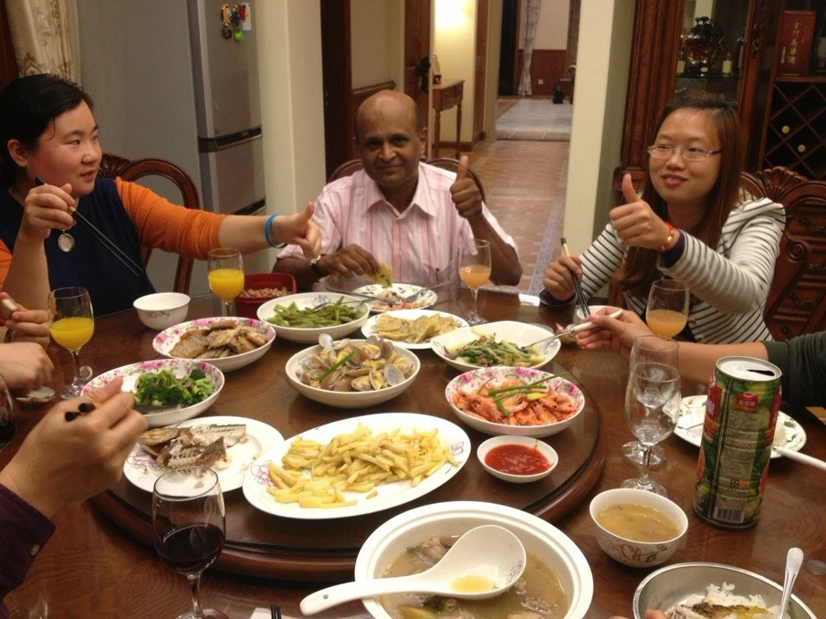 Enioying the Dinner With Sri Lanka Client Mr. Rsd