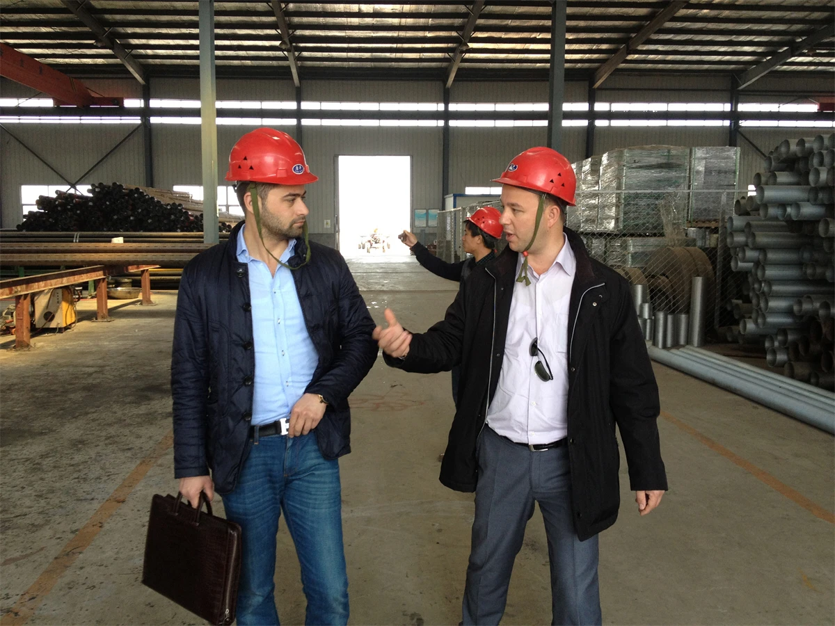 Albania client in Landee steel pipe warehouse