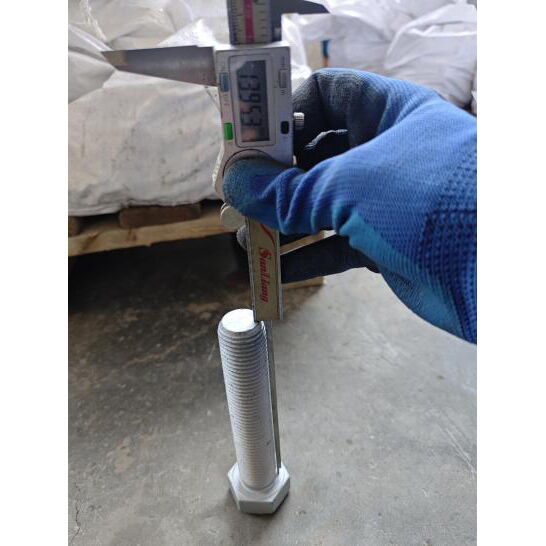 Carbon Steel Hex Bolt, ISO 4017, Grade 8.8, M27, 140 mm, HDG