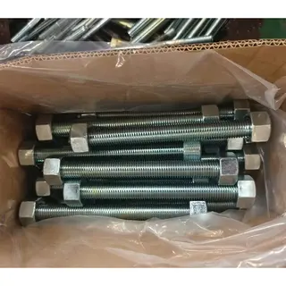 Electro-Galvanized Stud Bolt & Nut, A193 B7, A194 2H, 1 Inch