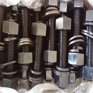 ASME B18.2.1 Stud Bolt with Two Nuts, 5 Inch