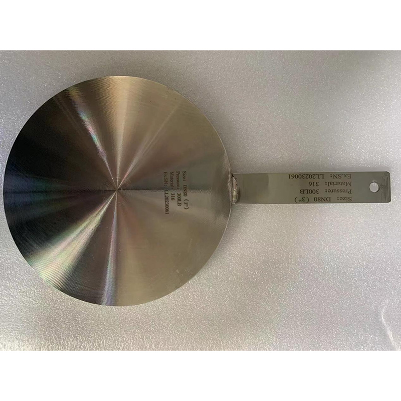 ASTM A182 F316 Paddle Blind Flange, ASME B16.48, 3 IN, CL300