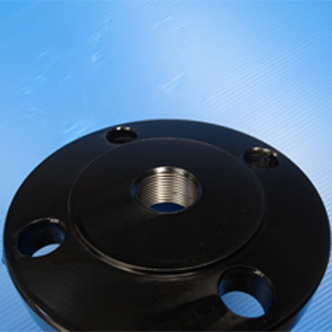 A105 Threaded Flange, 2 Inch x NPTF 1-1/2 Inch, RF, Black