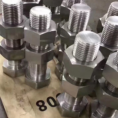 ASTM A193 B8M Stud Bolt Nuts, 2 Heavy Nuts, Full Thread, 6 Inch