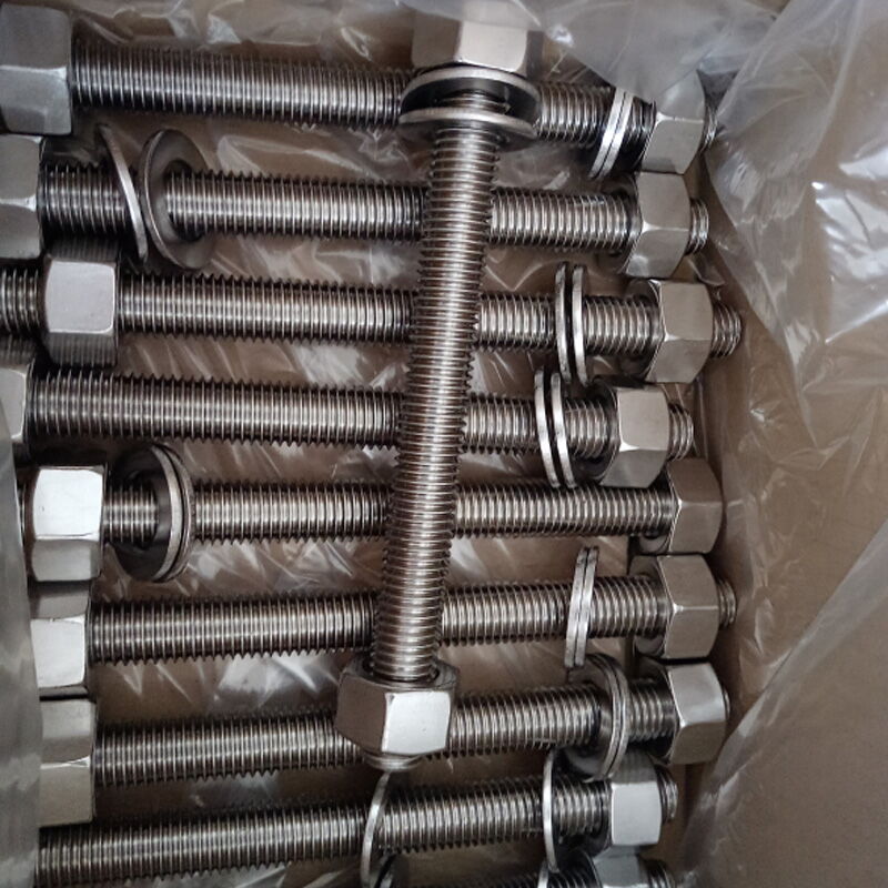 Stud Bolts C/W 2 Nuts & Washers, ASTM A193 B8, A194 8, 3/4 IN