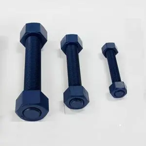 Fluoropolymer Stud and Hex Nuts, 3/4 X 5 1/2 Inch