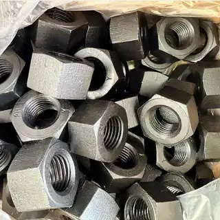 ASTM A194 2H Anchor Bolt with 2 Hex Nuts, 1-1/4 IN - 7 UN