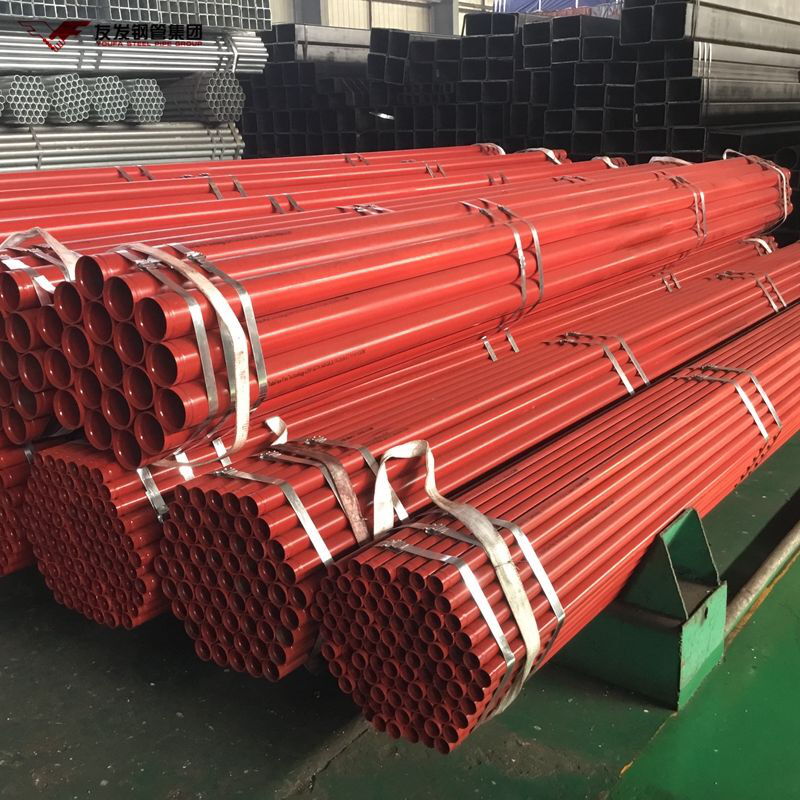 Red Painted Grooved End Fire Fighting Steel Pipe, P235TR1