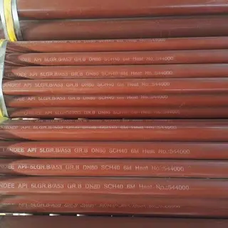 ASME B36.10 ERW Pipes, ASTM A53 Gr.B, 4 Inch, 6M, SCH 40, BE
