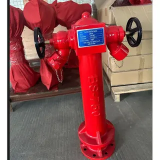 BS 750 Pillar Fire Hydrant, Ductile Iron, Two-Way, 1.6 MPa