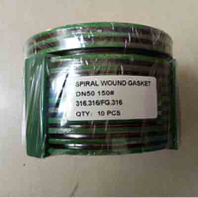 2 Inch Spiral Wound Gasket, CL150, Graphite Filter, SS Outer Ring