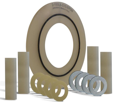 EPDM Isolation Gasket Sets, 4 Inch, Class 150, B16.5, Sleeve Type