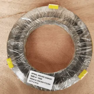 SS 304 Spiral Wound Gasket, 4 Inch, 150 LB, ASME B16.20