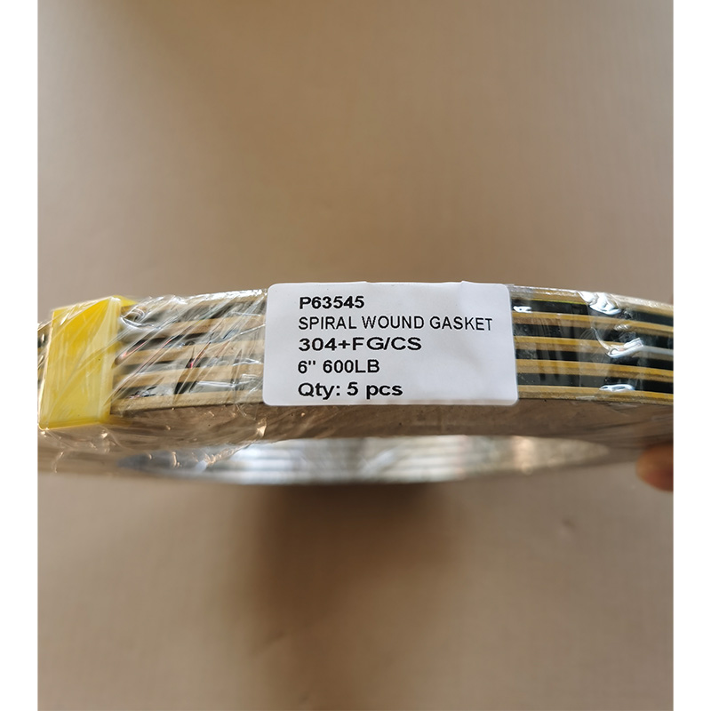 SS 304 Spiral Wound Gaskets, 6 IN, CL600 LB, Graphite Filler