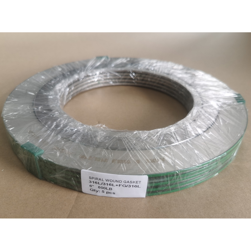 SS 316L Spiral Wound Gaskets, ASME B16.20, 6 Inches, 600 LB