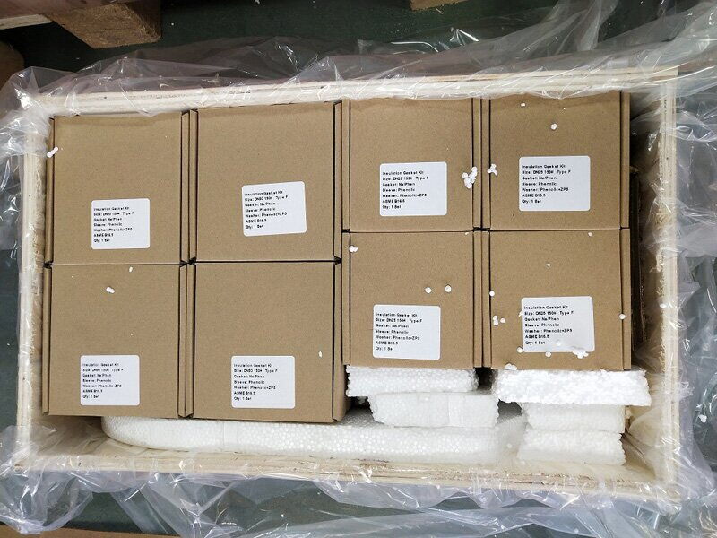Type F Flange Insulation Gasket Kit Sets – Packed in Cartons and Wooden Cases