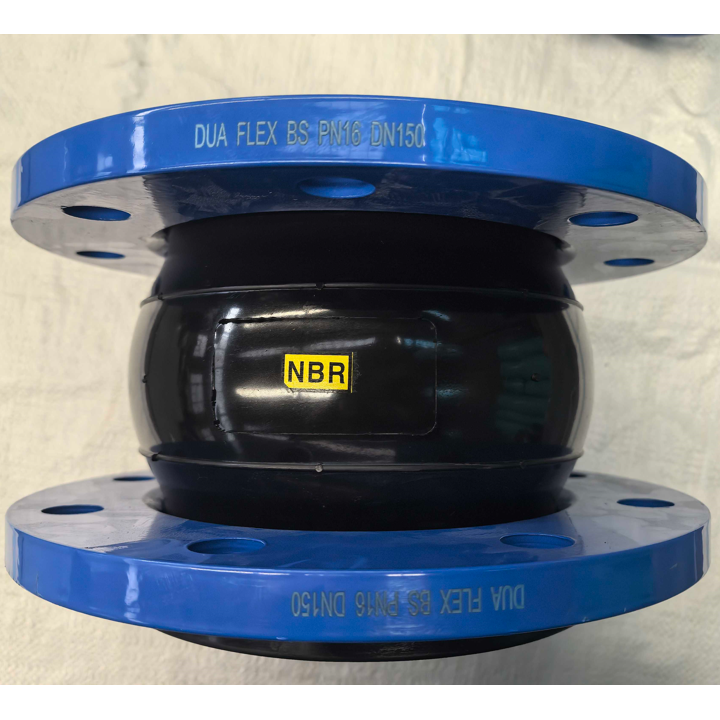 NBR Rubber Expansion Joint, DN150, PN16, Single Ball, Flanged