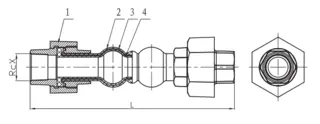 Twin Sphere Rubber Expansion Joint Structural Diagram