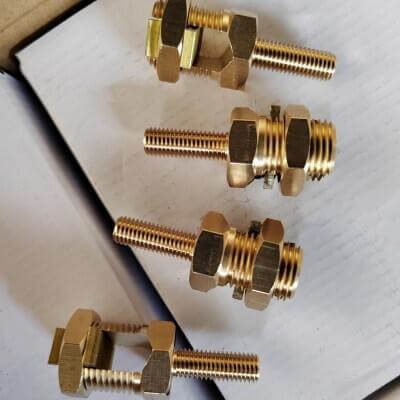 Brass Grounding Bolts Earth Clamp, M10 Thread