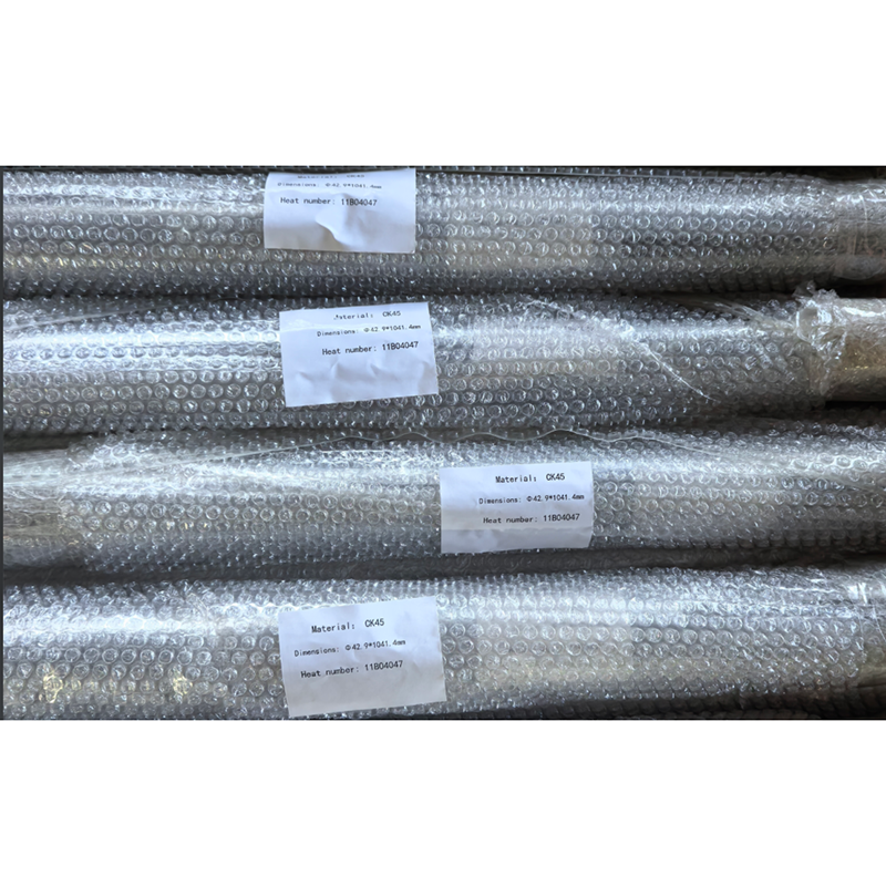 Forged Shafts, Carbon Steel CK45, 2.1875 x 49 Inch, 35 HRC