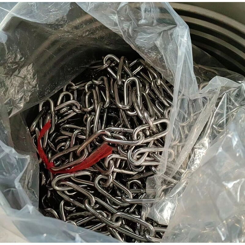 Round Steel Link Chain, DIN 763, SS 316, 8 * 52 * 32 mm
