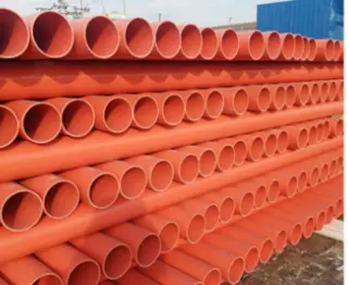 Orange PVC Pipes