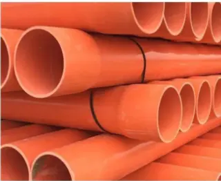Orange PVC Pipes, ASTM D2729, 3 Meters, One End Socket