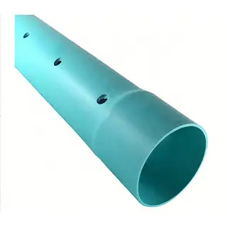 UPVC Perforated Pipe, ASTM D3034, 6 Inch, SDR 35, Bell Ends