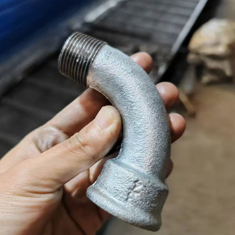 Malleable Iron Pipe Bend, 90 Degree, 1 Inch, HDG, MNPT/FNPT
