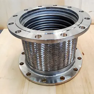 SS 304 Metal Braided Hose, DN15-DN300, Flanged Ends