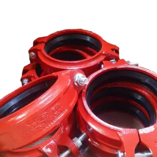 Epoxy Coated Grooved Coupling, ASTM A536 GR.65-45-12, 5 Inch